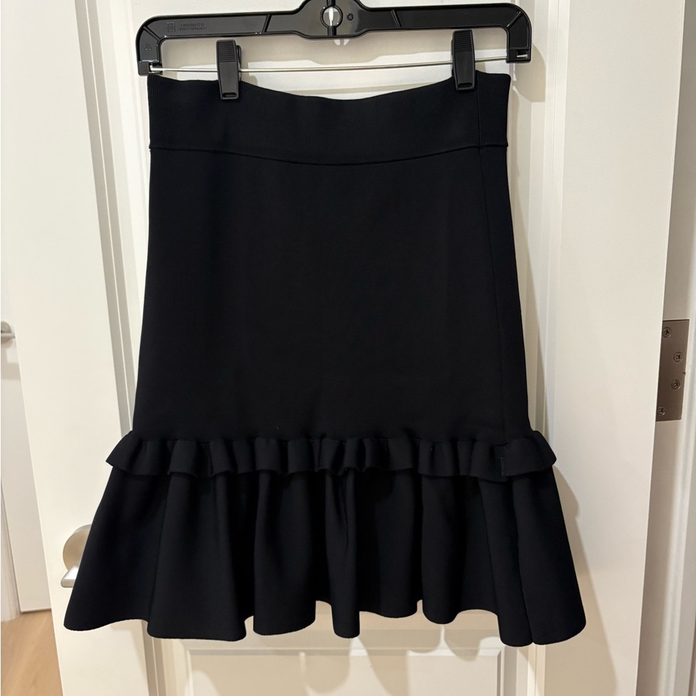 A.L.C. Black Skirt with Ruffle Hem